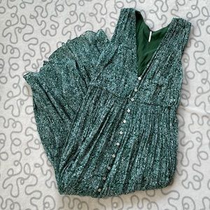 Free People Floral Button Front Maxi Dress